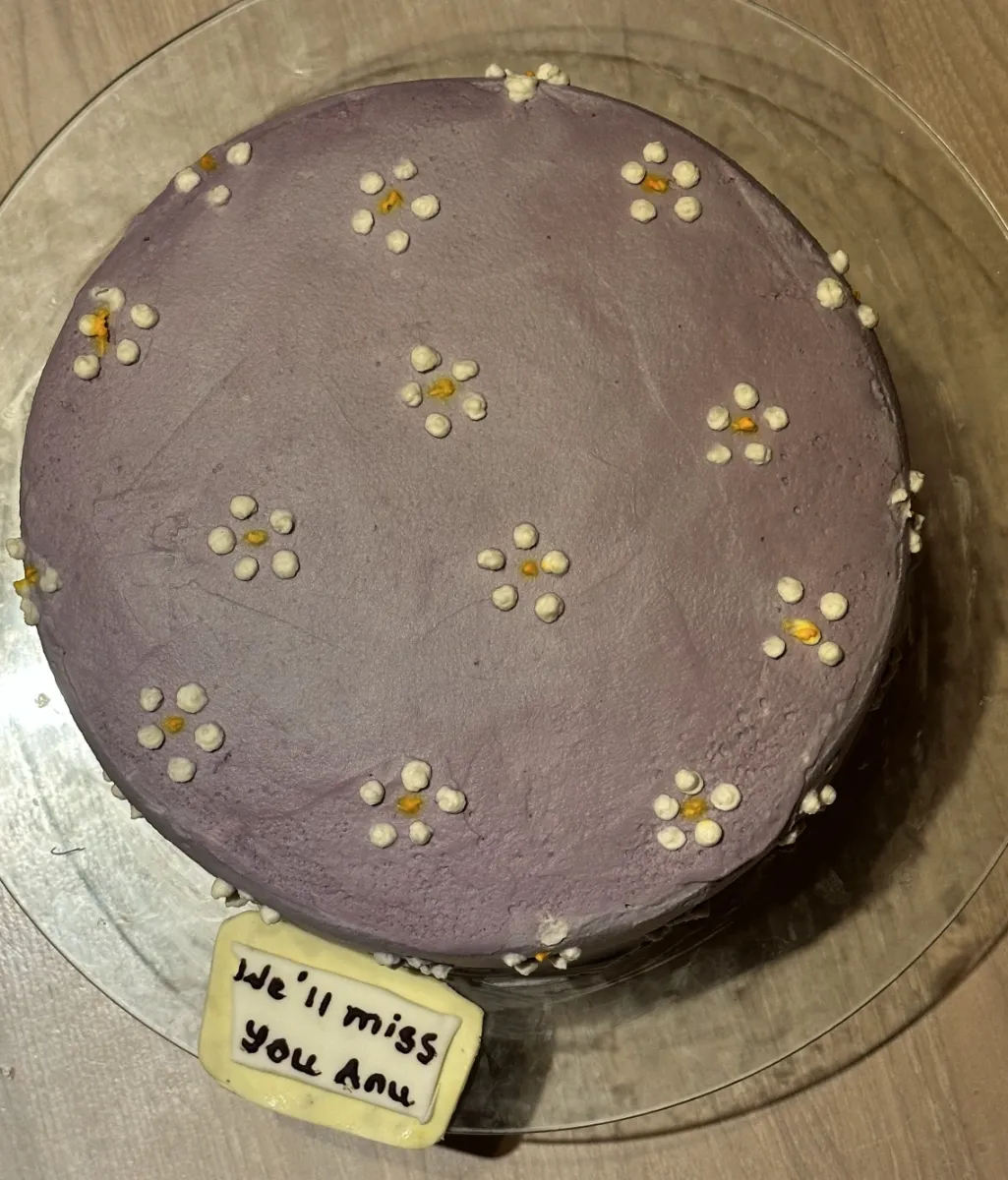 Lavender floral cake